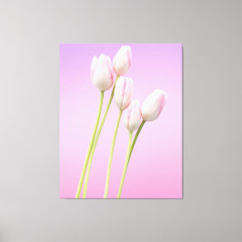 Elegante rosa Tulips gesteppte Canvas Print Leinwanddruck