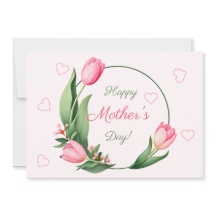 Elegante rosa Tulpen Floral Frohes Muttertag
