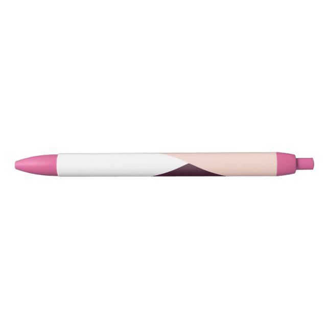 Elegante, rosa und bordeauxrote Dreiecke Kugelschreiber (Vorderseite)