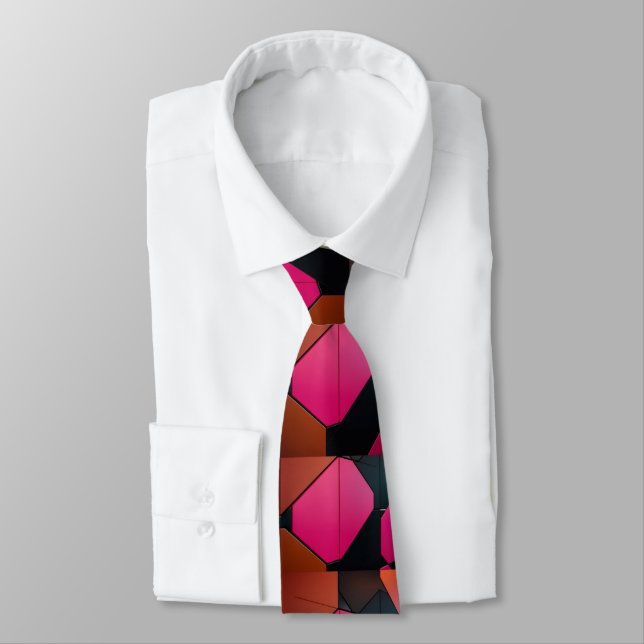 Elegante rosa und braune Krawatte (Gebunden)