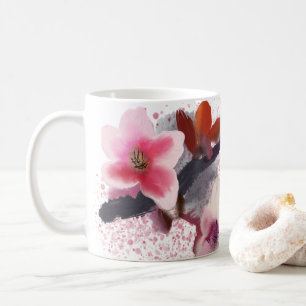 Elegante rosa und Lila Kirschblüten Kaffeetasse