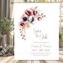 Elegante rosa und rote Blumenhochzeit