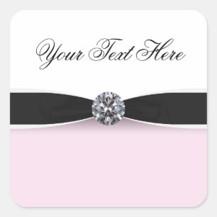Elegante rosa und schwarze Aufkleber