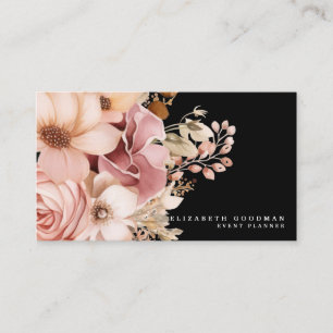 Elegante rosa und schwarze Visitenkarten Visitenkarte