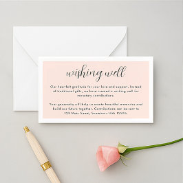 Elegante rosa und weiße romantische Dusche Begleitkarte