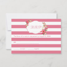 Elegante rosa und weiße Streifen mit Bouquet- UAWG