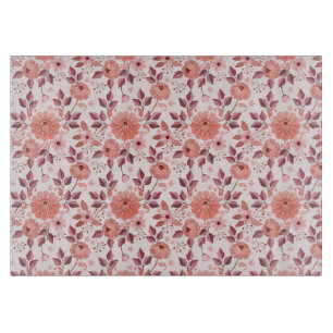 Elegante rosa Vintage-Rosenblumen Schneidebrett