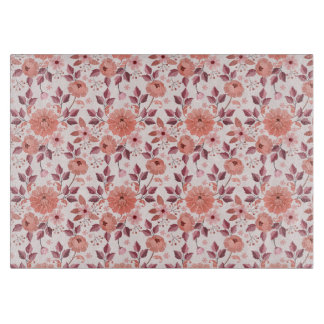 Elegante rosa Vintage-Rosenblumen  Schneidebrett