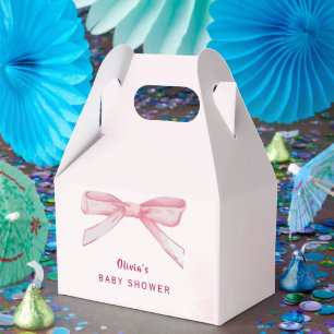 Elegante rosa Wasserfarbe-Baby-Party Geschenkschachtel