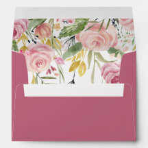 Elegante rosa Wasserfarben Einladung zur Hochzeit