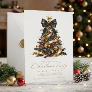 Elegante rosa Weihnachtsbaum Winter Einladung