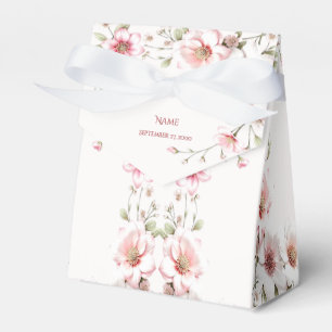 Elegante rosa weiße Blumen Geschenkbox Geschenkschachtel