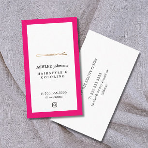 Elegante rosa weiße falsche Gold Haarspange für Fr Visitenkarte