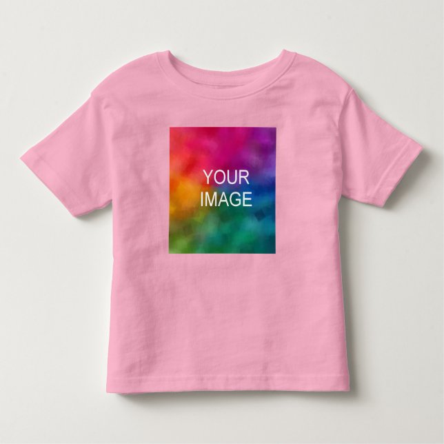 Elegante rosafarbene Farbvorlage anpassen Kleinkind T-shirt (Vorderseite)