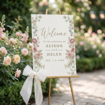 Elegante rosafarbene Florale Hochzeit