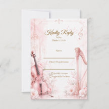 Elegante rosafarbene musikalische Hochzeit