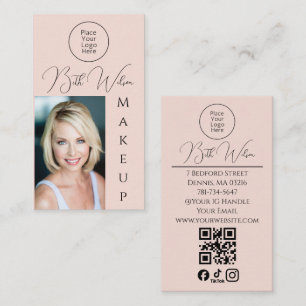 Elegante rosafarbene Schönheitsgeschäfts-Branding- Visitenkarte