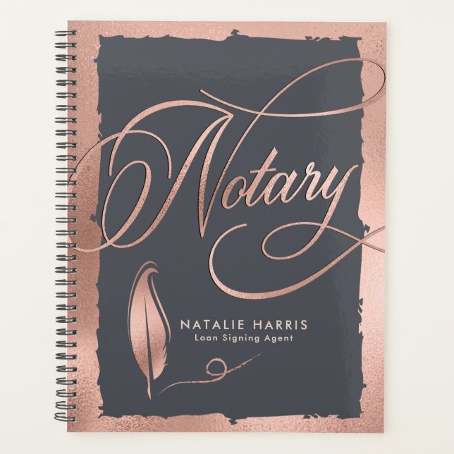 Elegante Rose Agent   Planer (Vorderseite)