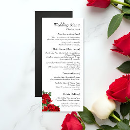 Elegante Rose Bilingual Flat Menu Karte