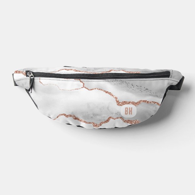 Elégante Rose blanche Parties scintillant or Agate (Poser)