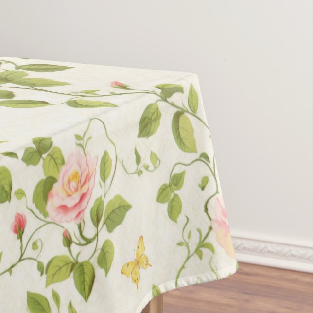 Elegante Rose Blüh Tischdecke (Beispiel)