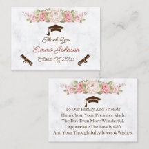 Elegante Rose Blume Custom Wedding Vielen Dank