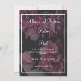 Elegante Rose Blume Hochzeitsreise Einladung