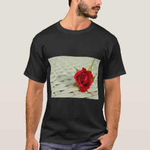 Elegante Rose Blumen Grafik T-Shirt