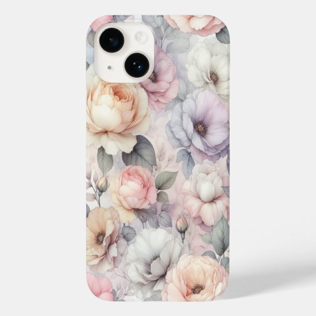 Elegante Rose Blüten Case-Mate iPhone 14 Hülle (Rückseite)