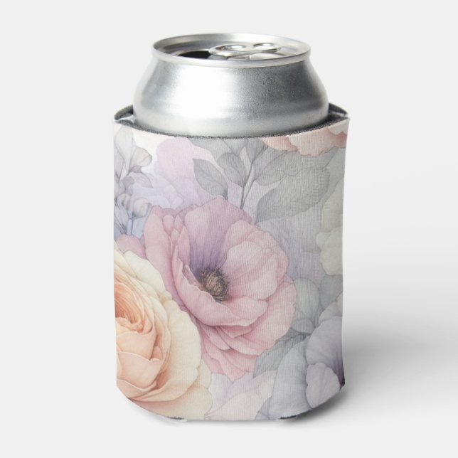 Elegante Rose Blüten Dosenkühler (Kanne Vorderseite)