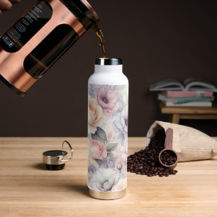 Elegante Rose Blüten Trinkflasche