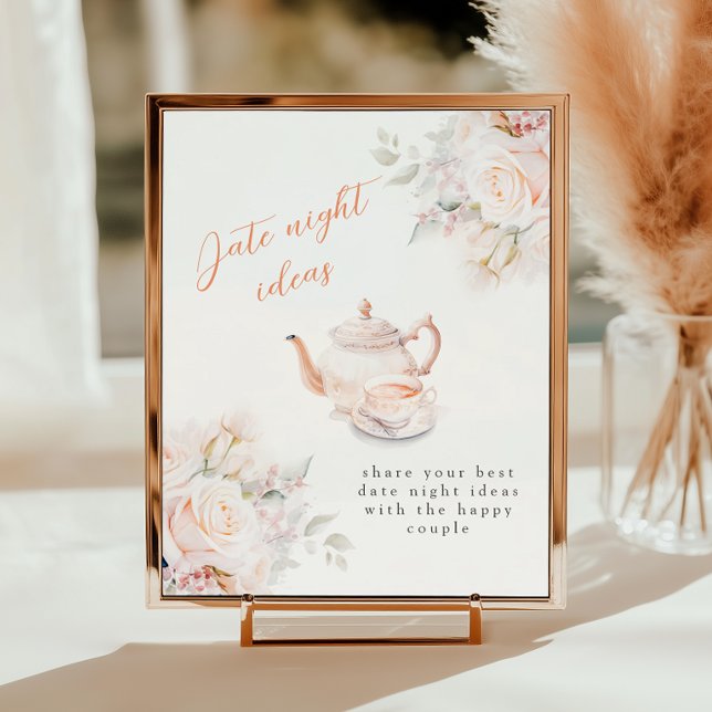 Elegante Rose Brautparty Date Night Poster (Von Creator hochgeladen)