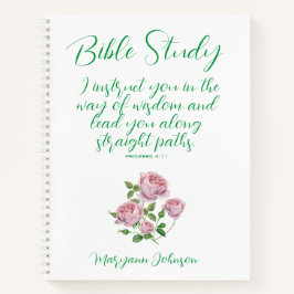 Elegante Rose Christlich Bibelstudie Notizbuch