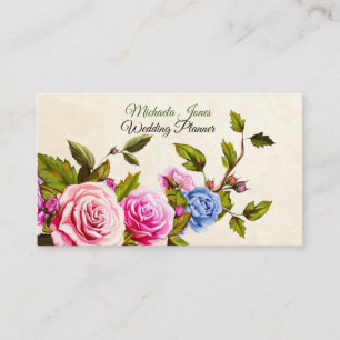 Elegante Rose Designer Planer Florist Visitenkarte