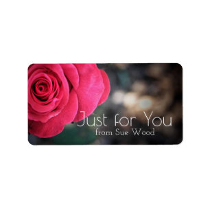 Elegante Rose, die nur für Sie bestimmt ist und La Adressaufkleber