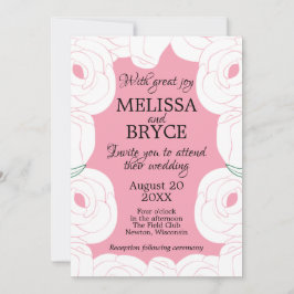 Elegante Rose Einladung