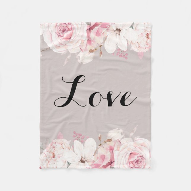 Elegante Rose Fleece Blanket (Vorderseite)
