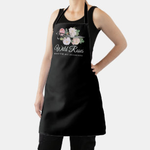 Elegante Rose Flora Friseursalon Schürze