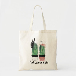 Elegante Rose Floral Goldener Glitzer Cacti Tragetasche