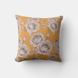 Elegante Rose Floraldecke Kissen