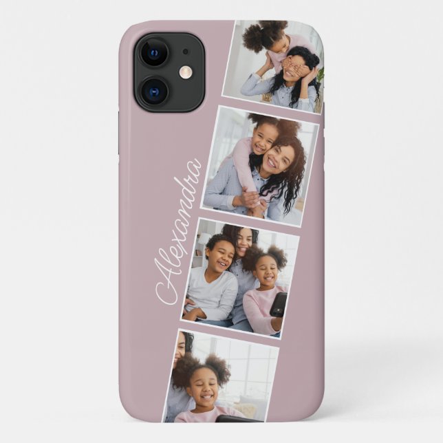 Elegante Rose Foto Collage Case-Mate iPhone Fall Case-Mate iPhone Hülle (Rückseite)