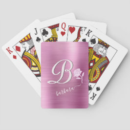 Elegante Rose für Lavendel und rosa benutzerdefini Spielkarten