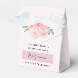 Elegante Rose Geranium Handgefertigte Seifenfavori Geschenkschachtel