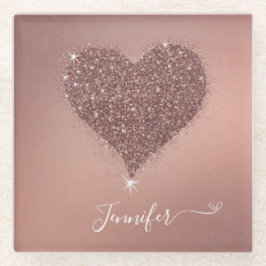 Elegante Rose Glasuntersetzer