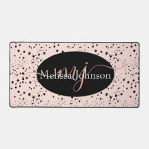 Elegante Rose Gold auf Black Mouse Pad