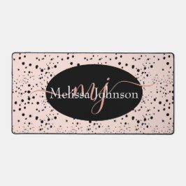 Elegante Rose Gold auf Black Mouse Pad Schreibtischunterlage