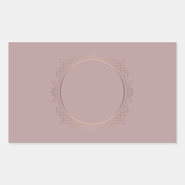 Elegante Rose Gold Blank Template hinzufügen Rechteckiger Aufkleber (Vorderseite)
