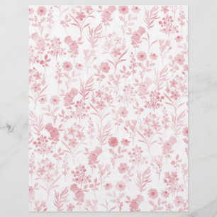 Elegante Rose Gold Blume Weiß Botanisch Briefbogen