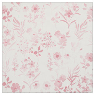 Elegante Rose Gold Blume Weiß Botanisch Stoff