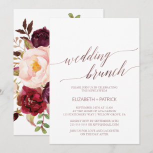 Elegante Rose Gold Blumenzwiebeln Einladung